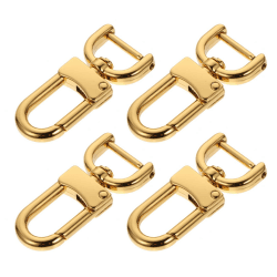 Milisten 4 St¨¹cke Karabinerhaken Haken Metallringe Schnallen D Ring Taschen Schnalle f¨¹r DIY Taschen Basteln Geldbeutel Rucksack Zubeh?r Golden