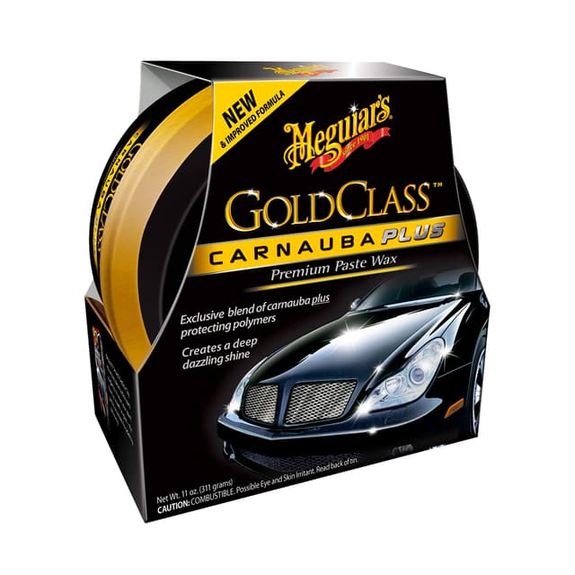 Meguiar's Gold Class Carnauba Plus Premium Paste Wax 311g – Langanhaltende Carnauba-Polymer-Mischung für tiefen Glanz und reflektierende Oberfläche, sicher für Klarlack und glänzende Lackierungen