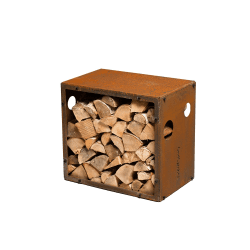 GrillSymbol Petteri Wiimaa Holzlager Woodstock S, Cortenstahl, Rotbraun, regular
