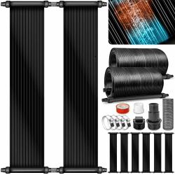 tillvex Pool Solarkollektor Set 120 x 500 cm | Solarheizung für umweltfreundliches Erhitzen | Poolheizung Komplettset | Solarmatte | Pool Schwimmbad Sonnenkollektor Warmwasser