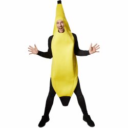 tectake dressforfun Kostüm Banane Bananenkostüm | Super lustiges, ärmelloses, längeres Oberteil | Stabiles Material | Cooles und ulkiges Kostüm (M | Nr. 301625)