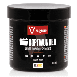 BBQ-Toro DOPFWUNDER - Die Dutch Oven Einbrenn- & Pflegepaste I 250 ml I Paste für Pflege von Gusseisen Grillzubehör I Einbrennpaste auch für Grillrost, Grillplatte, Grillpfanne und mehr