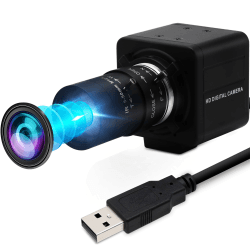 ELP USB Kamera 2 Megapixel USB Webcam 5-50mm Manuell Variable Zoom Objektiv HD Kamera USB kompatibel mit Mac/Windows/Linux/Android UVC Einstellbarer Fokus Web Kamera (1080P OV4689 Sensor)