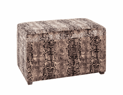 HAKU Möbel Sitztruhe Motiv, MDF, Textilgewebe - Maße: B 65 cm x H 42 cm x T 40 cm, Style: Art Deco
