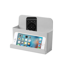 Fernbedienung Halter Organizer Wandhalterung Handyhalter ABS Wandmontage Aufbewahrungsbox Klebstoffspeicher Telefonhalter Mini-Aufbewahrungsbox für Zuhause und Büro für Smartphone,Kamm,Make-up Pinsel