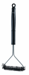 RÖSLE Grillrost-Reinigungsbürste, Hochwertige Grillbürste für Grillroste aus Edelstahl, Chrom und Emaille, Stahlborsten, Länge 43 cm