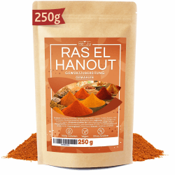 He-Ju Ras el Hanout Gewürz-Mischung 250 g Gewürz Ras el Hanout, vegan, glutenfrei, ohne Zuckerzusatz
