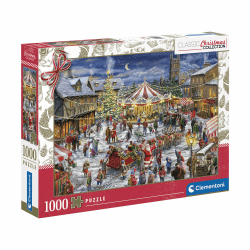 Clementoni The Christmas Fair Puzzle 1000 Teile Erwachsene - Puzzle Erwachsene in 70 x 50 cm - Puzzle Erwachsene anspruchsvoll von Clementoni 81505