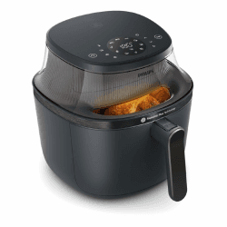 Philips Airfryer 3000 Series 7.2L, Kochfenster, 16-in-1 Kochfunktionen, RapidAir Plus Technologie, Fat Removal, HomeID Rezepte-App, mühelose Reinigung (NA340/00)