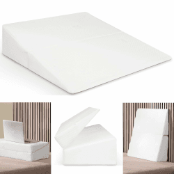 ELONEO Keilkissen für Bett und Couch, Kissen, Lagerungskissen, faltbares Kniekissen, Lesekissen, Beinhochlagerungskissen