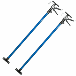tectake Deckenstütze Montagestütze mit je 30 kg Tragkraft mit Blitzspanner 115 bis max. 290 cm - Diverse Modelle - (2er Set Blau | Nr. 401692)