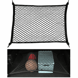 Kofferraumnetz Gepäcknetz Auto, 80x60cm, Erstreckt Sich auf 160x120cm, universelles Kofferraum Netz mit 4 Haken, Nylon Netztasche Super Elastisch.