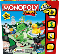 Monopoly Junior, für Kinder ab 5 Jahren, mit fröhlichen Charakteren, einfach verständlch und dennoch spannend, für Kinder und Erwachsene
