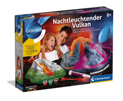 Clementoni Galileo Fun – Nachtleuchtender Vulkan, atemberaubender Vulkanausbruch zum Nachbauen, eindrucksvolles Baukasten-Set für kleine Forscher ab 8 Jahren von Clementoni 59261