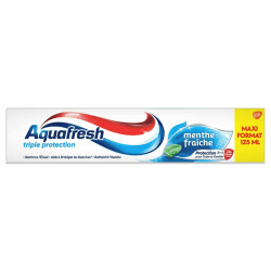Aquafresh Zahnpasta, dreifacher Schutz, frische Minze, für starke Zähne und frischen Atem, Maxi-Format 125 ml