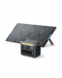 Anker SOLIX C1000 Set Tragbare Powerstation mit 400W Solarpanel, 1800W Solargenerator, 4230V Steckdosen mit max. 2400W Leistung, LFP Powerstation für Outdoor, Camping und Stromreserve