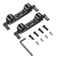 SMALLRIG, Klemme, 15 mm Rod (2 Packungen) mit 1/4-Zoll-Gewinde für 15 mm Rail System 2061