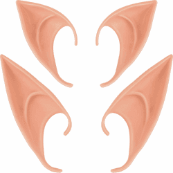 Keyoung 2 Paar Weiche Elfenohren Latex Elfenohren für Kinder und Erwachsene,Elfenohren für Elfen-Cosplay, Weihnachten, Halloween, Karneval, Partydekorationen Zubehör