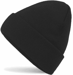 Hatstar Wintermütze | Damen Beanie Mütze | Herren Feinstrick Beanie | für Frauen Männer Unisex | Cuffed Hats Weich & Warm 30-36 1 schwarz