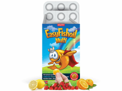 EasyFishoil Multivitamin Omega 3 Jelly -30 Tage mit 11 Vitaminen Soft Jelly Hochdosiert, Reines Fischöl Kapseln für Kinder-natürlichem Zitronen&Orangengeschmack KIDS
