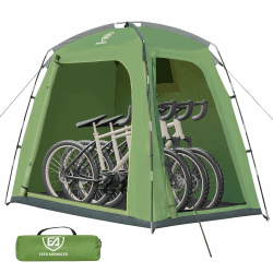 EVER ADVANCED Fahrradzelt für 2-3 Fahrräder, Fahhrradgarage 200x120x165cm, PU 4000MM Wasserdicht Gerätezelt für Fahrräder, Motorräder, Gartenwerkzeuge, Tragbarer Kompakter Fahrradschuppen für Freien