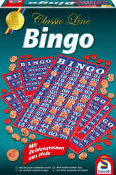 Schmidt Spiele 49089 Classic Line, Bingo, mit Zahlensteinen aus Holz, bunt
