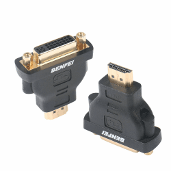 BENFEI HDMI zu DVI-D DVI Adapter, HDMI zu DVI-D DVI Bidirektionaler Stecker auf Buchse, Adapter mit vergoldetem Kabel, 2 Stück