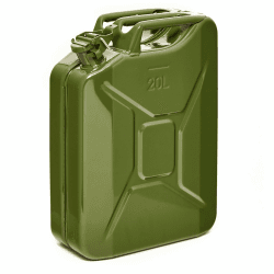 BW© Kraftstoffkanister Metall Benzinkanister 20 Liter - Olivgrün - RAL 6003 - TÜV-geprüft und UN-Zulassung - Made in Europe