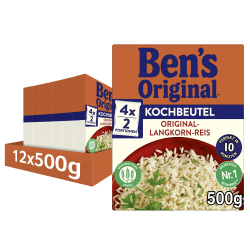 BEN'S ORIGINAL™ Kochbeutel 10 Minuten Original Langkornreis 12x500g
