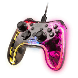 MarsGaming MGP-C, Professionelles Neon RGB Gamepad, Duale Haptische Vibration, Analoge Joysticks, Controller für PC, SWITCH, PS3, Raspberry Pi, Mac, Android