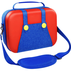 ivoler Tasche für Nintendo Switch, Deluxe Harte Tragetasche Schutz Portable Switch Schutzhülle Hülle Schutztasche für Switch Konsolle, und Andere Zubehör (Rot/blau)