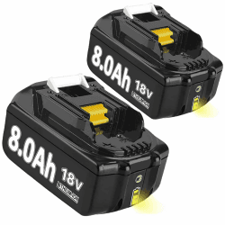 2X 18V 8.0Ah/8000mAh Ersatzakku für Makita BL1860B BL1860 BL1840 BL1830 BL1860B BL1815 BL1835 BL1850B BL1845 BL1850 BL1860B 194205-3 LXT-400 with LED Werkzeugakku