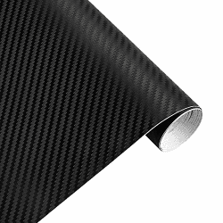 Könighaus (3,94€/m2 Schwarz 3D Carbon Autofolie 1000 x 152 cm blasenfrei mit Anleitung