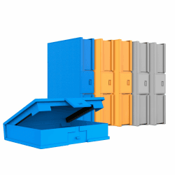 Inateck 3,5" HDD Festplatten Schutzhülle, Festplattenhülle, Festplattentasche, HDD Schutzhülle, stoßfest, staubgeschützt, antistatisch, Lagerhüllen für 3,5" HDD, 6er Pack, Orange/Blau/Grau (HPF x6)