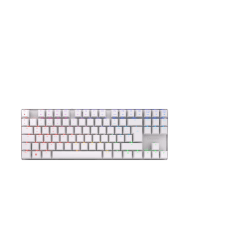 CHERRY MX 8.2 TKL Wireless, Kabellose Gaming-Tastatur ohne Nummernblock, Deutsches Layout (QWERTZ), mit Metallkoffer für Transport, MX RED Switches, Weiß