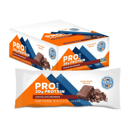 PROBAR – Chocolate Brownie vegan protein riegel, 100% Vegan Protein Bar mit 20 Gr Eiweiß - Protein Box mit 12 Riegel a 70 Gramm. Non-GMO, glutenfreies eiweißriegel