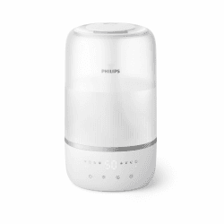Philips Smart Humidifier - kompakt und dennoch leistungsstark mit himmelhohem Nebel, Aromatherapie, leise mit Schlafeinstellung und Nachtlicht, für (Schlaf-) Räume bis zu 38 m² (HU1509/00)