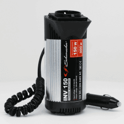 Schumacher INV 150 Spannungswandler Modifizierter Sinus-Wechselrichter 12V DC > 220V/240V AC - Dauerleistung 300 W - Überspannungs-, Unterspannungs-, Überlast- und Thermoschutz - Lüfter - Geräuschlos