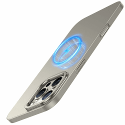 TORRAS Ultra Dünn für iPhone 16 Pro Max Hülle für MagSafe [Nr. 1 Magnetkraft] Handyhülle iPhone 16 Pro Max Stoßfest Kratzfest Slim Hülle iPhone 16 Pro Max Case mit Kamera-Ständer Grau