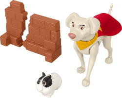 League of Super Pets Fisher-Price DC Super Pets HGL12 - DC Action Pack Krypto Figurenset mit Hund und Zubehör, Spielzeug für Kinder ab 3 Jahren