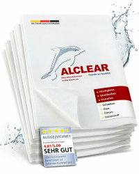 5er Set ALCLEAR Ultra-Microfaser Fenstertuch Scheibentuch 60x45 cm wei�