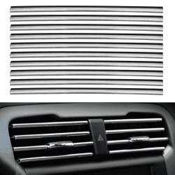 hifrom Auto Luftauslass Dekoration Streifen, 10 Stück Klimaanlage Luftauslass DIY Auto Innenausstattung Streifen, Auto Interior Decor Zubehör (Silber)