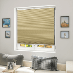 WOLTU Wabenplissee ohne Bohren Verdunklung Thermo Doppelplissee Klemmfix Zweifarbig 100x120 cm Beige-Weiß, Plissee Faltrollo Sonnen-, Sicht- & Schallschutz, Jalousie Plisseerollo für Fenster & Tür Weiß-beige B100 x H120 cm