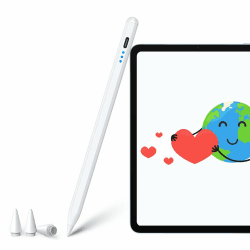 Stift für iPad (2018-2024) mit Hohe Präzision, Schnellladefunktion, Kompatibel mit iPad Pro 13''/12,9''/11'', iPad 10/9/8/7/6, iPad Mini 7/6/5, iPad Air 5/4/3, iPad Pro M4, iPad Air M2