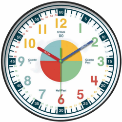 MIUUIPI Wanduhr für Kinder, Ohne Tickgeräusche Modern Lautlos Kinderuhr Bunt Uhr, 25cm Durchmesser, Einfache Aufhängung, für Kinderzimmer Klassenzimmer Spielzimmer Kindergarten Schlafzimmer Schule