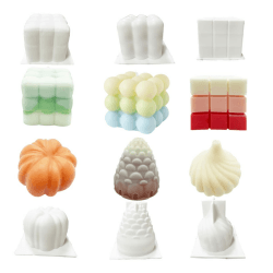 WYAHYQ 6Stück Kerzenformen zum Gießen Kerzenform Silikon Kerzen Silikonform Kerzen Selber Machen Set Bubble Kerzen Formen