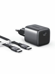 UGREEN Nexode USB C Ladegerät 30W mit 1m USB C auf USB C Kabel USB C Netzteil GaN Tech Schnellladegerät kompatibel mit iPhone 16, 16 Pro, 16 Pro Max, 15 Pro, Galaxy S24, S23, Pixel, iPad, Tab S8, A8