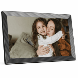 KODAK Digitaler Bilderrahmen WLAN 15.6 Zoll, HD IPS-Touchscreen Elektronischer Bilderrahmen mit 32 GB Speicher, Automatische Bilderdrehung, Teilen von Fotos oder Videos überall über App, Schwarz