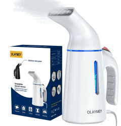 OLAYMEY Steamer Dampfglätter 700W, Dampfbügeleisen Kleidung Steamer Fast Wrinkle Remover, Dampfbürste Faltenentferner Kleingeräte Verwendbar für Reisen, Büro und Zuhause