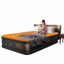 Luxchoice Luftbett Luftmatratze Selbstaufblasend 2 Personen mit Integrierter Elektrischer Pumpe Premium Gästebett Aufblasbare Matratze für Camping oder Heimgebrauch